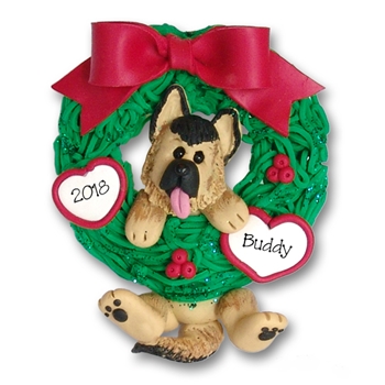 Rottweiler Puppy in Wreath